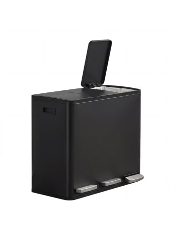 SONGMICS Abfalleimer Pary in Schwarz - (B)35.3 x (H)54 x (T)62 cm - 54 L