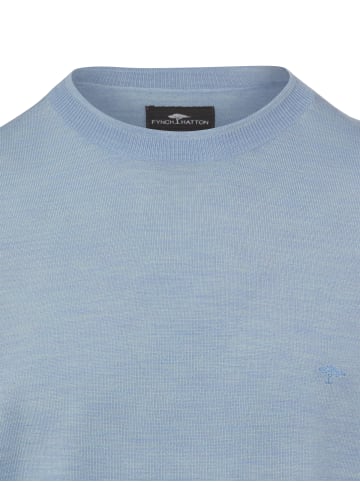FYNCH-HATTON Strick-Shirt in hellblau