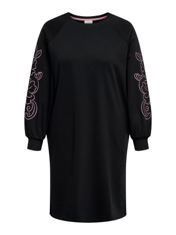 ONLY Carmakoma Sweatshirt-Kleid in Black
