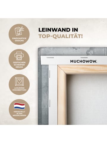 MuchoWow Leinwand bilder Abstrakte Kunst gold grau (BxH)