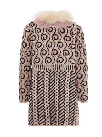 faina Damen Strickjacke in Rosa Schwarz