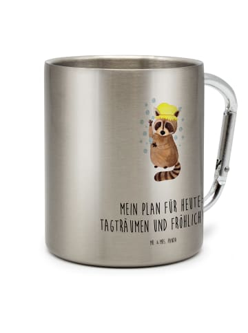 Mr. & Mrs. Panda Pott Waschbär mit Spruch in Silber