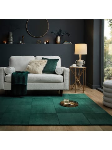 KADIMA DESIGN Wollteppich SID, komfortabel und robust, für beheizte Böden in Grün