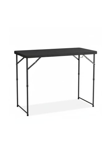 relaxdays Gartentisch in Schwarz - (B)120 x (H)74 x (T)60 cm