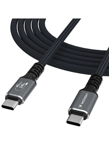 Wozinsky Wozinsky WPS-UY41S USB-C Thunderbolt 4 Kabel 240W 1m Schwarz in Schwarz