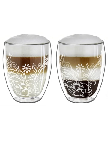 Creano 2er Set Thermoglas ”Decor-White" - 250ml Glas