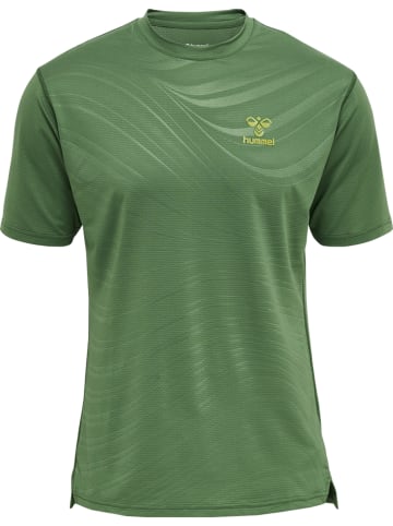 Hummel Hummel T-Shirt Hmlongrid Multisport Herren Atmungsaktiv Leichte Design Schnelltrocknend in MYRTLE/DARK CITRON