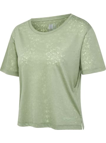 Hummel Sportshirt "Hmlmt Light Burnout T-Shirt" in Grün