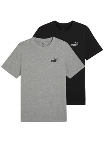 Puma T-Shirt 2er Pack in Schwarz/Grau