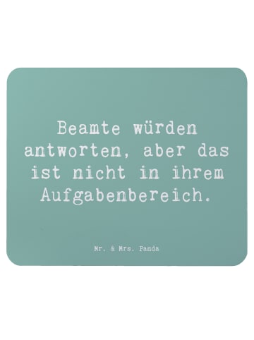 Mr. & Mrs. Panda Maus-Pad Spruch Beamtin Humor mit Spruch in Meeresbrise