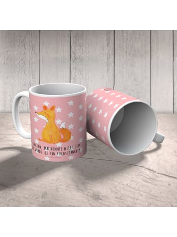 Mr. & Mrs. Panda Kindertasse Einhorn Wunsch mit Spruch in Rot Pastell
