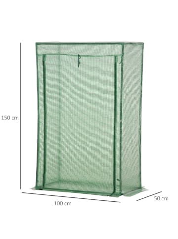Outsunny Foliengewächshaus 100L x 50B x 150H cm Dunkelgrün