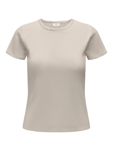 JACQUELINE de YONG Gestreiftes Shirt Top Basic Rundhals Oberteil JDYSOLAR in Hellgrau