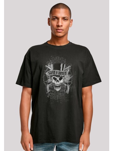 F4NT4STIC Oversize T-Shirt Guns 'N' Roses Skull and Pistols in schwarz