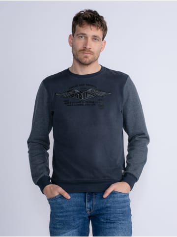 Petrol Industries Sweater mit Aufdruck Willmar in Blau