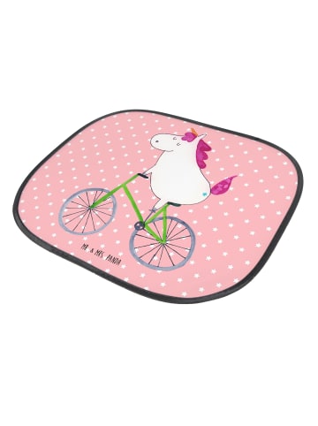 Mr. & Mrs. Panda fenster sonnenschutz auto Einhorn Radfahrer ohn... in Rot Pastell