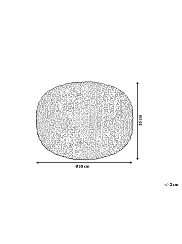 Beliani Pouf CONRAD in Schwarz - (W) 50 x (H) 35 x (L) 50 cm