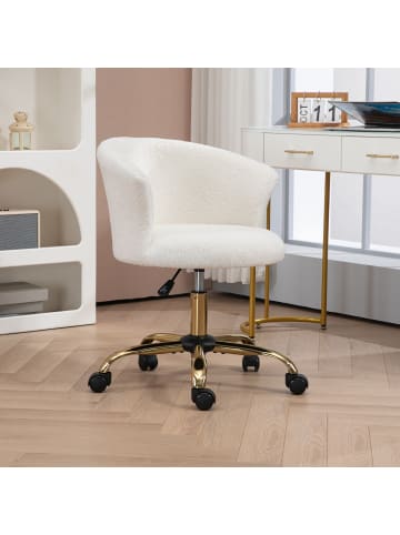 Vinsetto Schreibtischstuhl-58L x 56B x 68-76H cm-Weiß