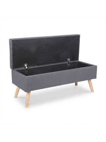 relaxdays Sitzbank in Grau - (B)110 x (H)40 x (T)40 cm