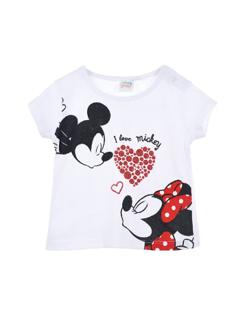 Disney Minnie Mouse T-Shirt Kurzarm in Weiß