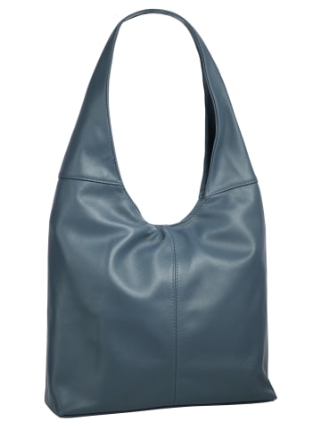 piké Shopper echt Leder in blau