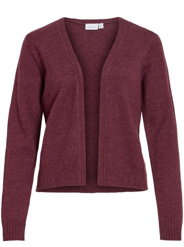 Vila Kurzer Feinstrick Cardigan Weiche Strickjacke VIRIL in Rot-3