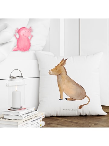 Mr. & Mrs. Panda kissen bedruckt Esel ohne Spruch in Weiß