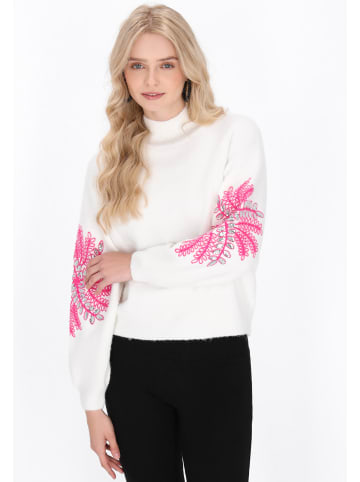 IZIA Women Sweater in offwhite pink