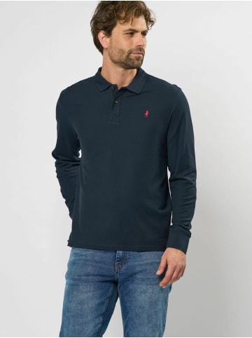 MCS Poloshirt Rockwall Long Sleeve in Dark Sapphire