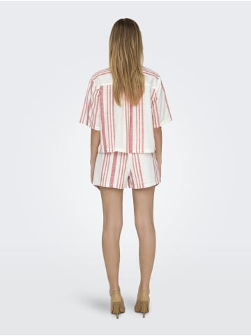 JACQUELINE de YONG Hemd Kurzarm Shirt Basic Rundhals in Pink