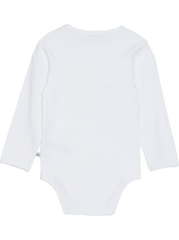 Pippi Babywear Kinder Langarmbody "Body LS AO-printed" in Weiß