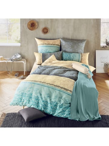 Erwin Müller Mako-Satin Bettwäsche in mint-silber