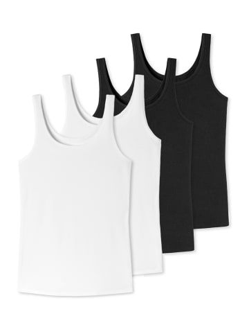 UNCOVER BY SCHIESSER Unterhemd / Tanktop Cotton in Weiß / Schwarz