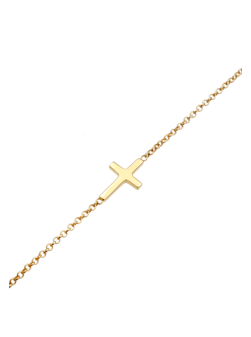 Elli Armband 375 Gelbgold Kreuz in Gold