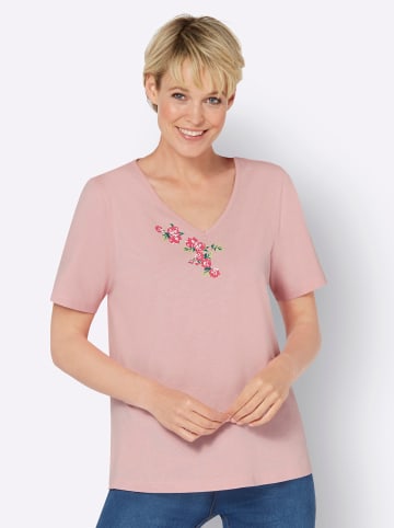 Sieh an! V-Shirt in hortensie-pink