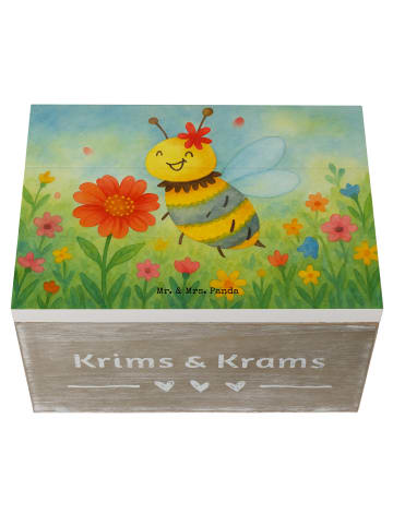 Mr. & Mrs. Panda Aufbewahrungsbox Biene Blume Design ohne Spruch in Weiß