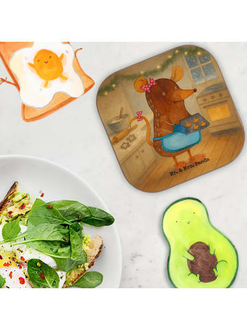 Mr. & Mrs. Panda Tischuntersetzer Maus Kekse Design ohne Spruch in Weiß