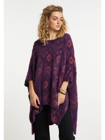 usha FESTIVAL Damen Poncho in Dunkellila Mehrfarbig