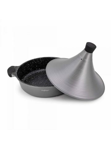 Cheffinger Aluguss Tajine Tagine Ø28cm Induktion Silikongriffe Gartopf in Grau