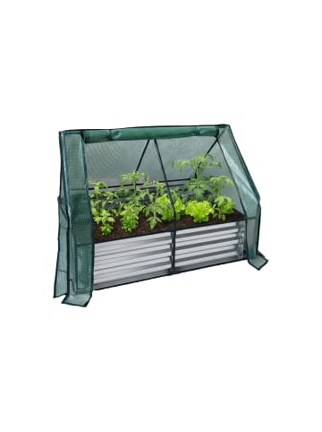 relaxdays Hochbeet in Silber - (B)125 x (H)92 x (T)95 cm