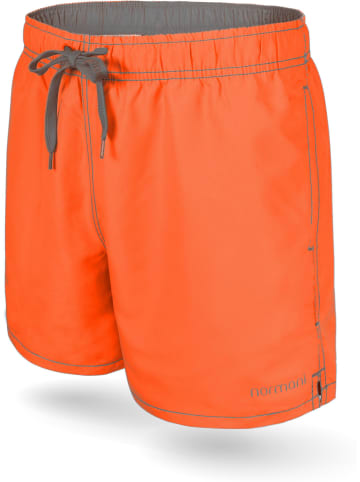 normani Badeshorts Beacon in Dunkelorange/Grau