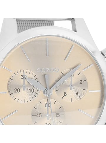 Oozoo Analog-Armbanduhr Oozoo Timepieces silber groß (ca. 45mm)