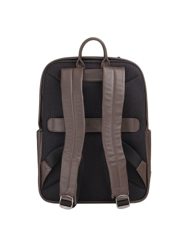 DuDu Sydney Daypack Leder 42 cm Laptopfach in coffee