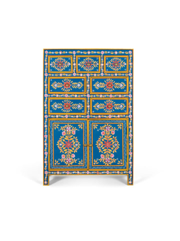 Giner y Colomer Handgefertigtes Sideboard aus Mangoholz 122 cm in Multicolored