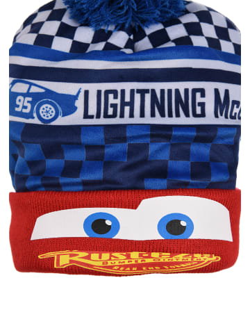 Disney Cars Wintermütze mit Bommel Beanie in Blau