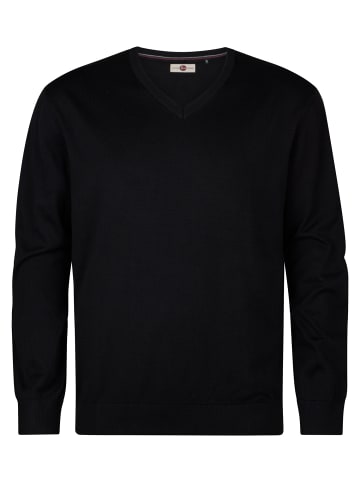 Petrol Industries Strickpullover mit V-Ausschnitt in großen Größen millgate in Schwarz