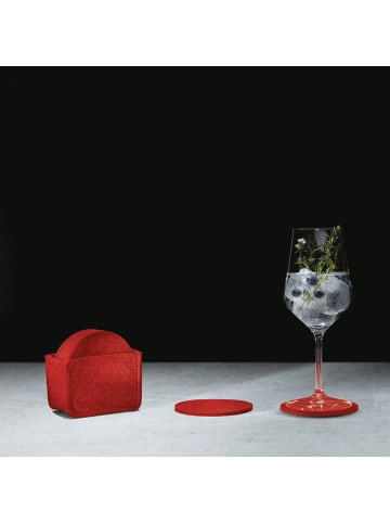 Erwin Müller Filz Untersetzer 13-teilig Beja in rot