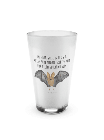Mr. & Mrs. Panda Wasserglas Fledermaus Flügel mit Spruch in Transparent
