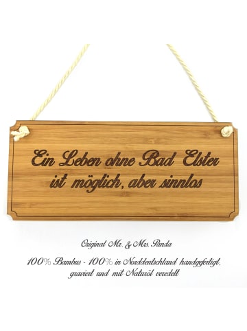 Mr. & Mrs. Panda Wegweiser Bad Elster mit Spruch in Keine Angabe