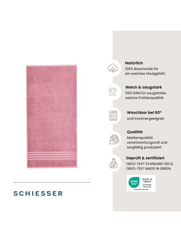 Schiesser Duschtuchset Milano 2-teilig in Malve